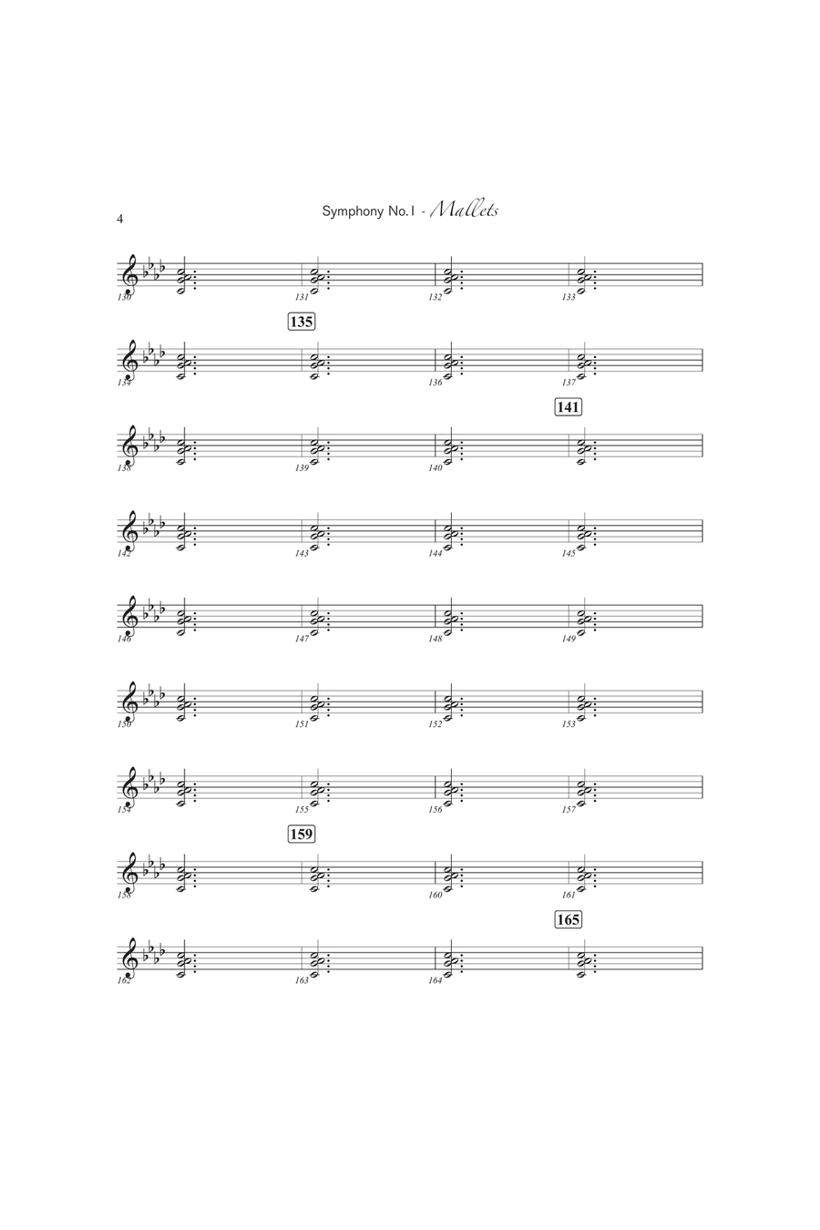 Symphony No. 1 (2nd Mallets) Percussion scores gallery preview page 4