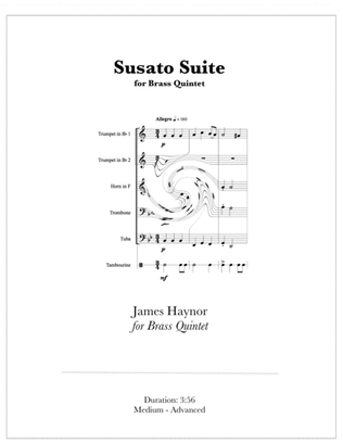 Book cover for Susato Suite for Brass Quintet