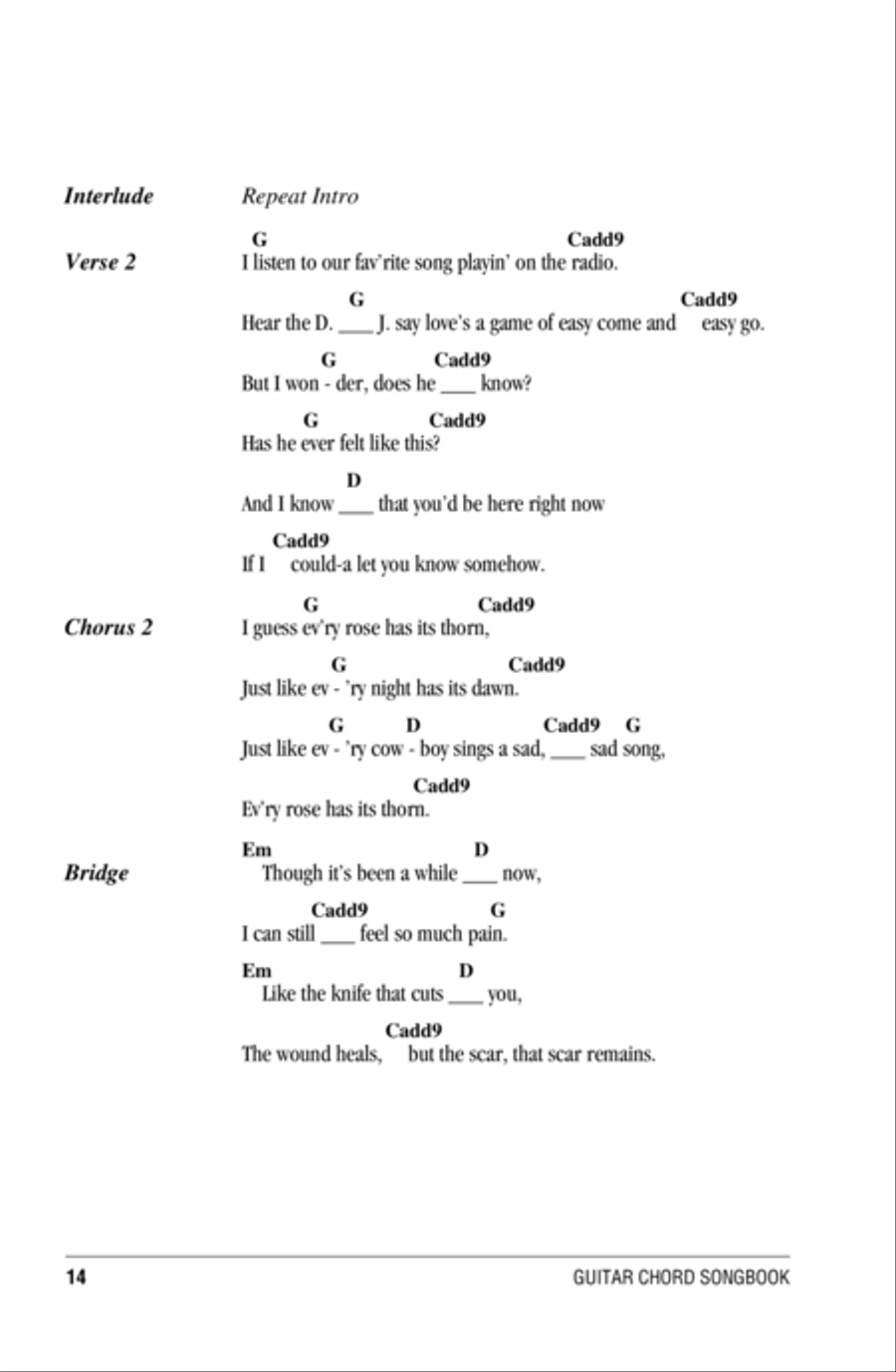 Every Rose Has Its Thorn Acoustic Guitar scores gallery preview page 2