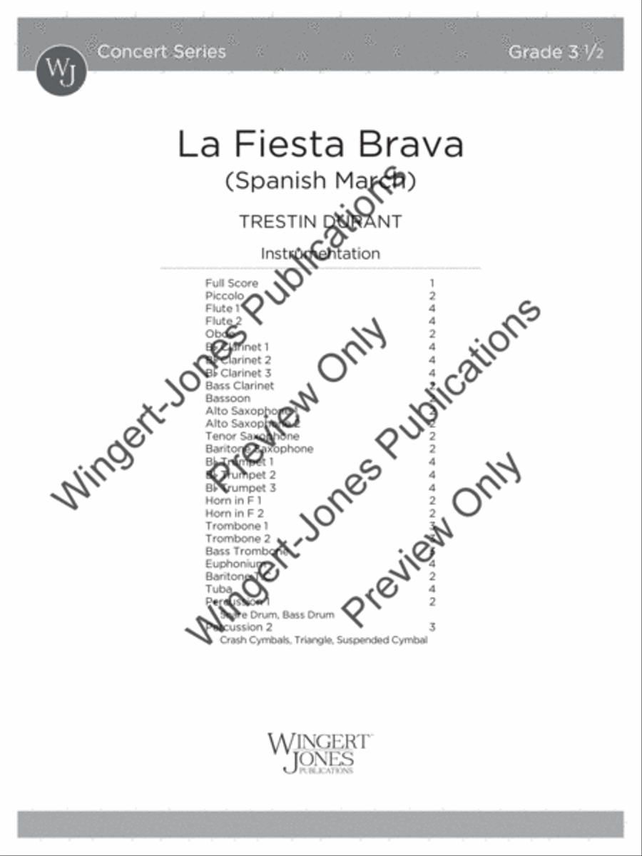 La Fiesta Brava La Fiesta Brava Concert Band scores gallery preview page 2