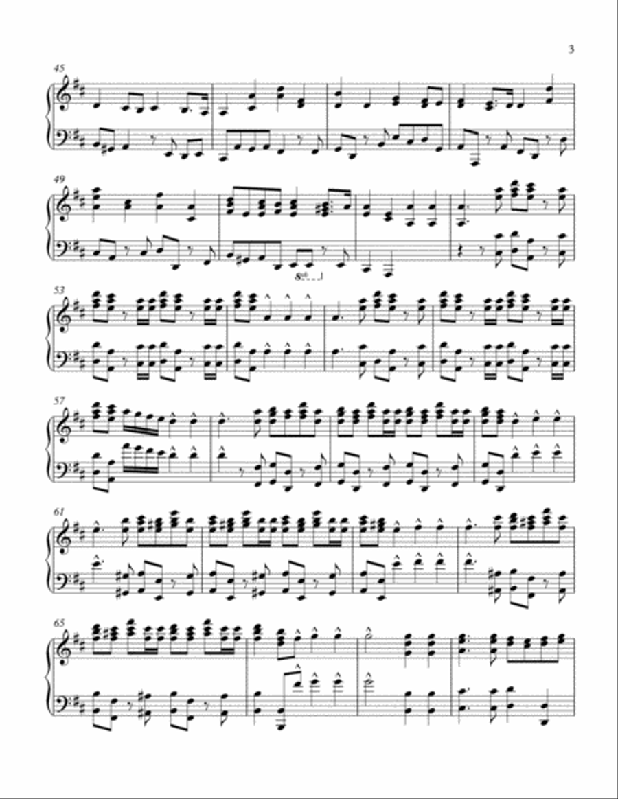 Hallelujah Chorus Piano Solo scores gallery preview page 3