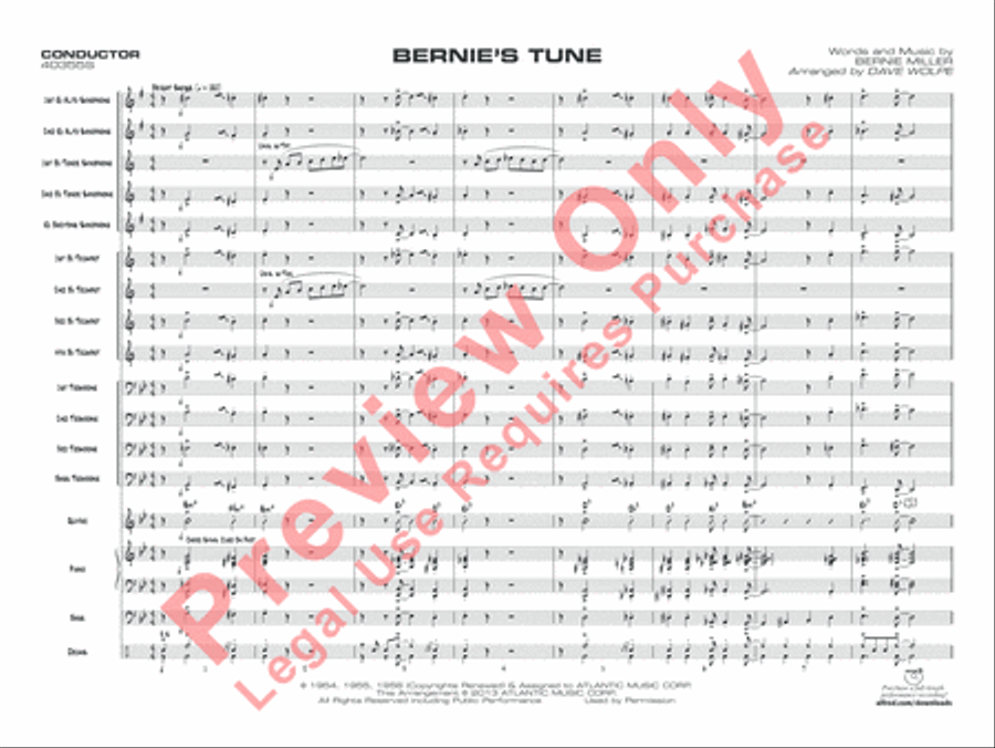 Bernie's Tune Bernie's Tune Jazz Ensemble scores gallery preview page 18