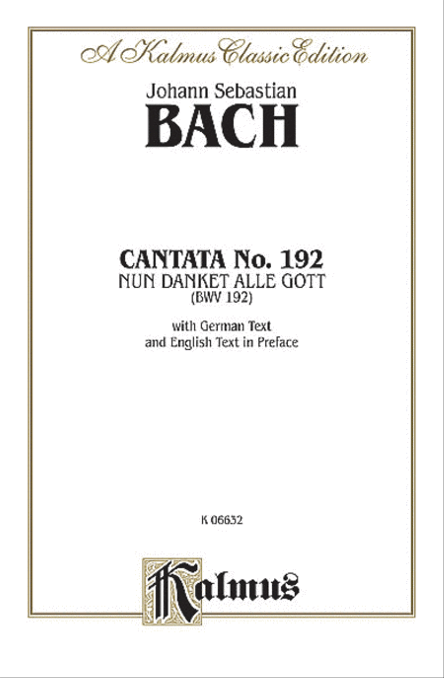 Cantata No. 192 -- Nun danket alle Gott 4-Part scores gallery preview page 1