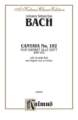 Book cover for Cantata No. 192 -- Nun danket alle Gott