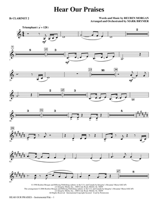 Hear Our Praises (arr. Mark Brymer) - Bb Clarinet 2
