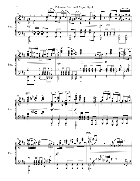 Polonaise No. 1 in D Major image number null