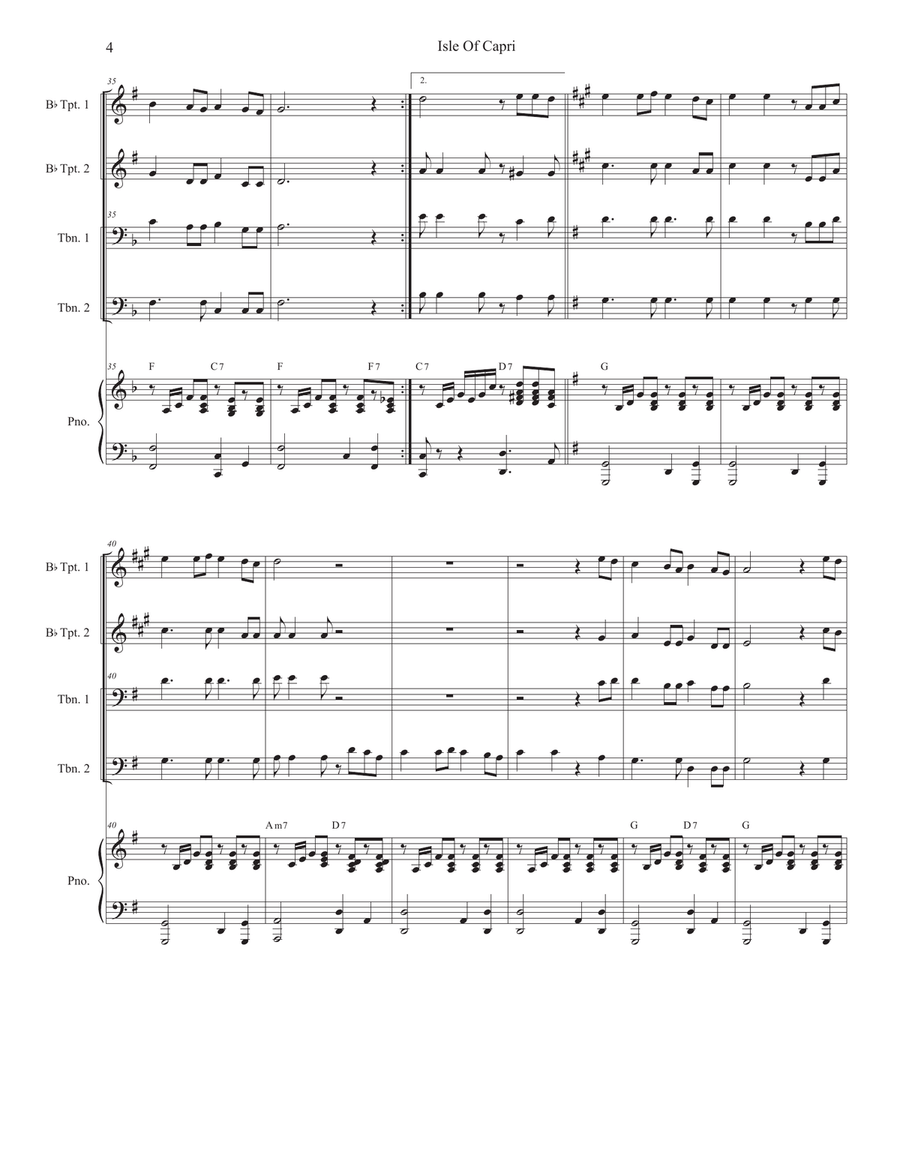 Isle Of Capri Isle Of Capri Brass Ensemble scores gallery preview page 4