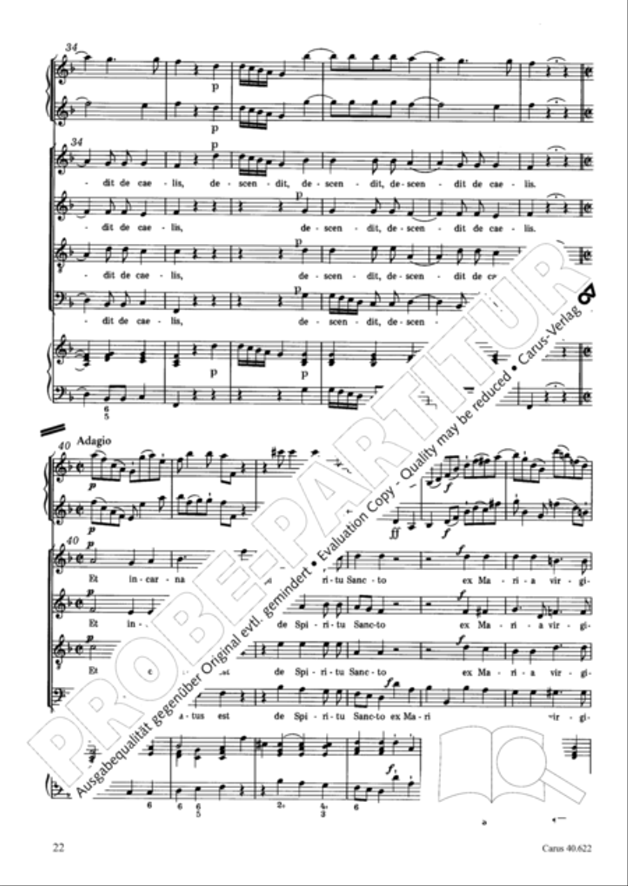 Missa brevis in D minor Missa brevis in D minor 4-Part scores gallery preview page 23