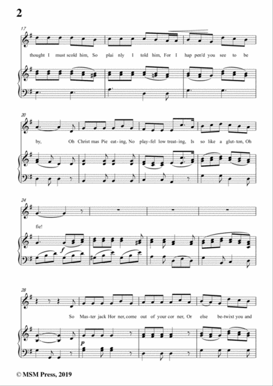 Fanny E.Lacy-Little Jack Horner,in G Major,for Voice and Piano Voice Solo scores gallery preview page 4