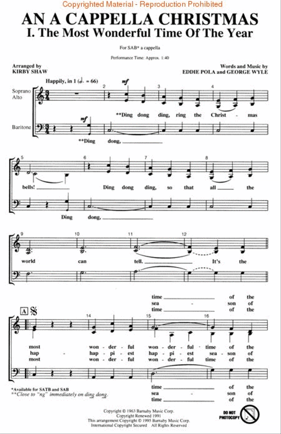 An A Cappella Christmas An A Cappella Christmas 3-Part scores gallery preview page 3