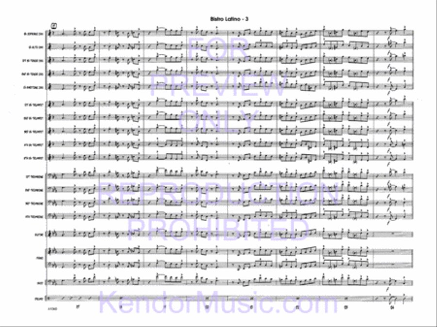 Bistro Latino (Full Score) Jazz Ensemble scores gallery preview page 5
