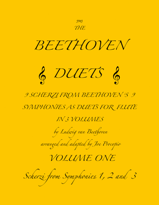 The Beethoven Duets For Flute Volume 1 Scherzi 1, 2 and 3