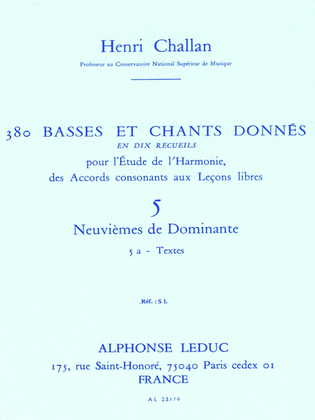 380 Basses And Songs - Volume 5, Dominant Ninth - 5a