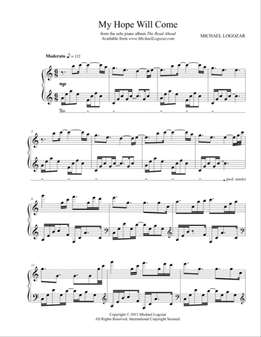 My Hope Will Come My Hope Will Come Piano Solo scores gallery preview page 1