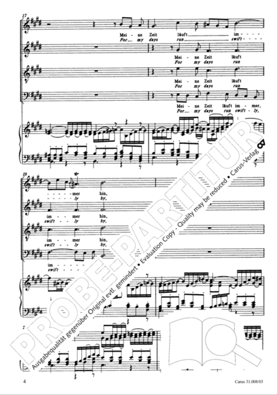 O my God, when shall I perish (Liebster Gott, wenn werd ich sterben) 4-Part scores gallery preview page 9