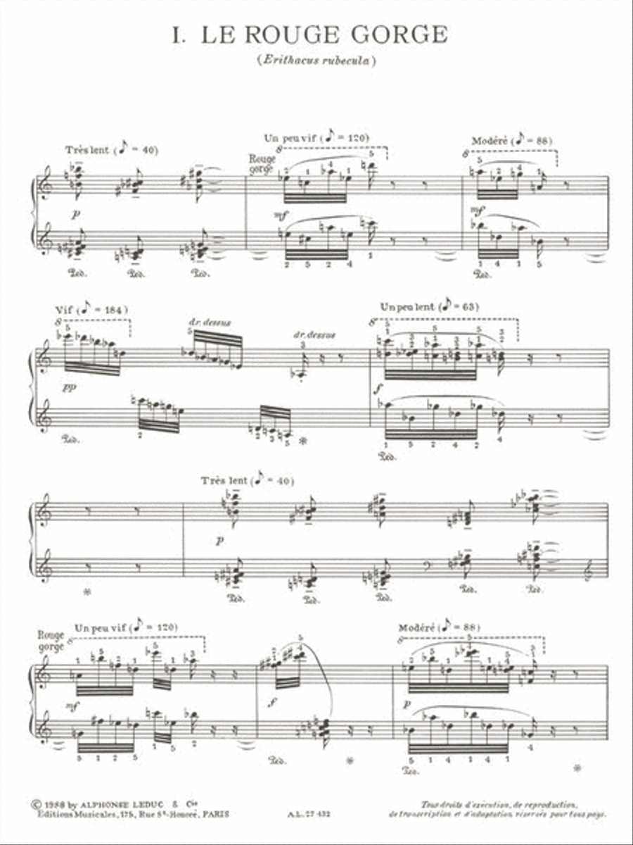 Oliver Messiaen - Petites Esquisses D?oiseaux Pour Piano
