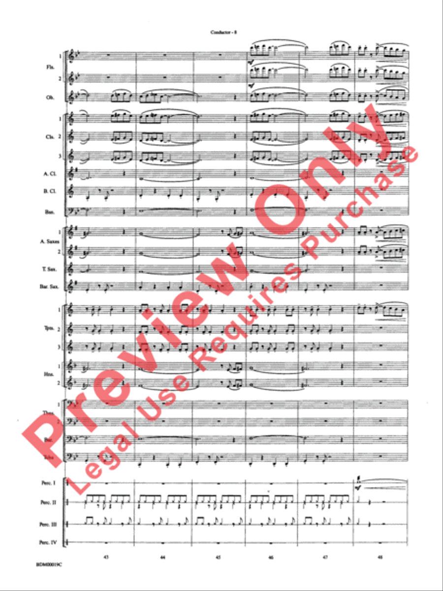 Carnaval de Brasil Concert Band scores gallery preview page 10