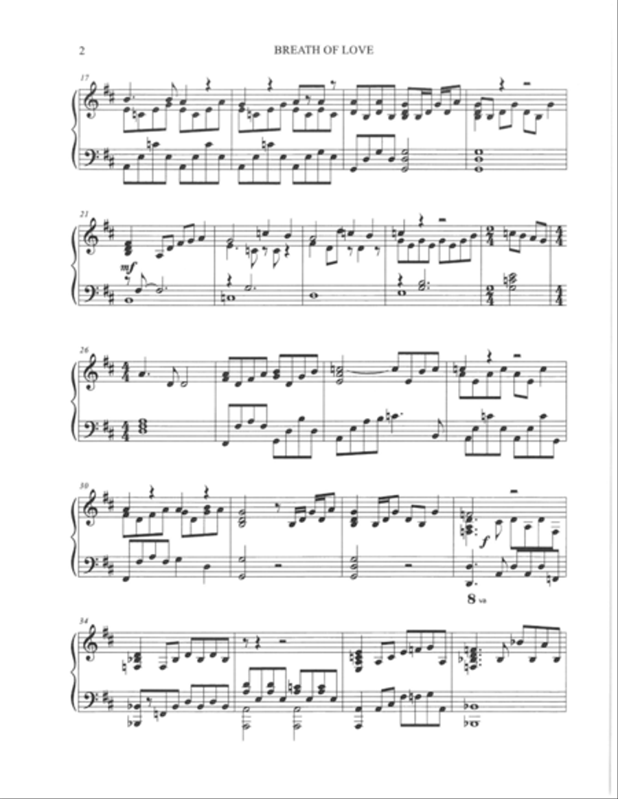 Breath of Love Breath of Love Piano Solo scores gallery preview page 2