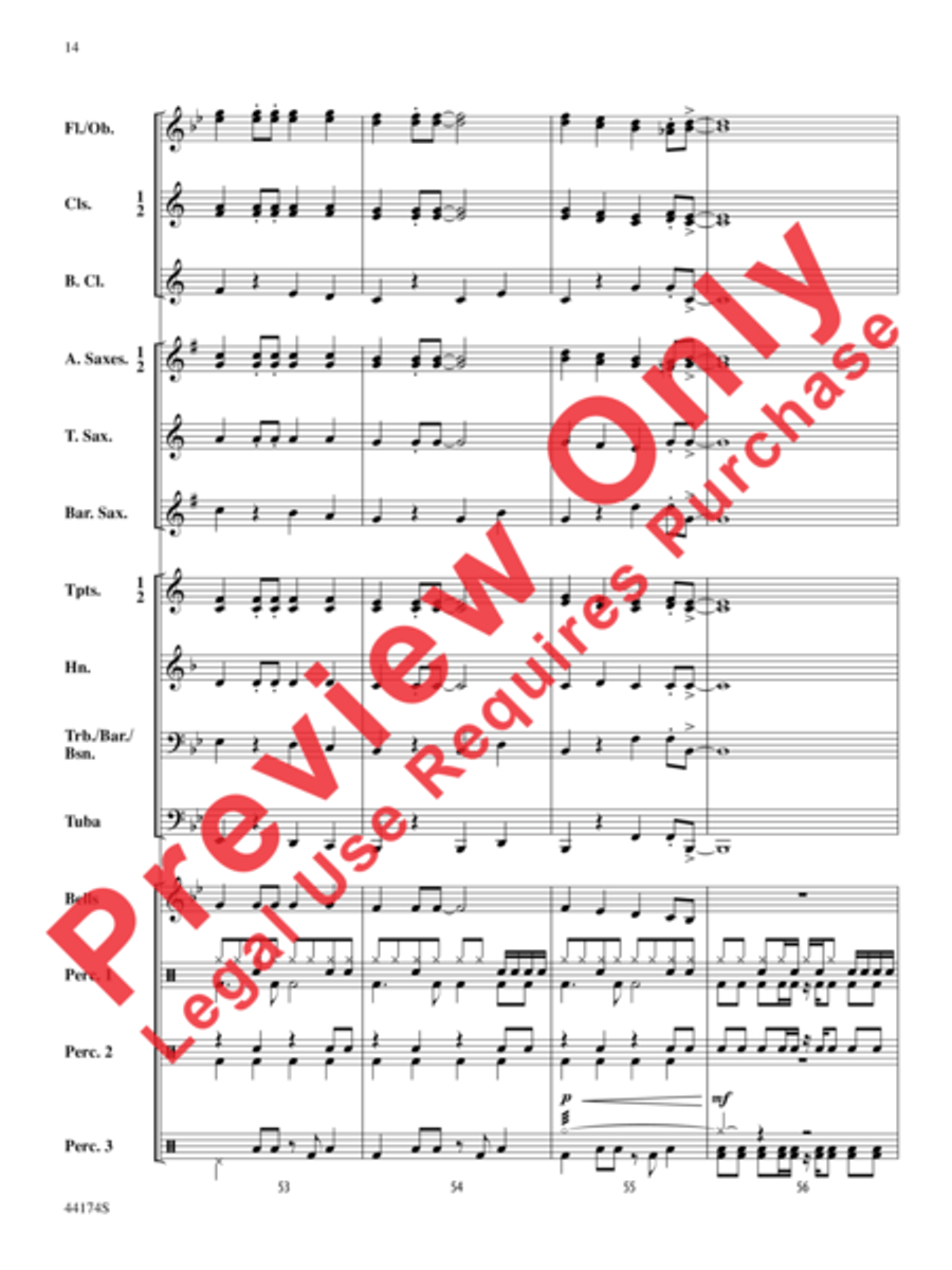 Rockin' Through the Snow Rockin' Through the Snow Concert Band scores gallery preview page 15
