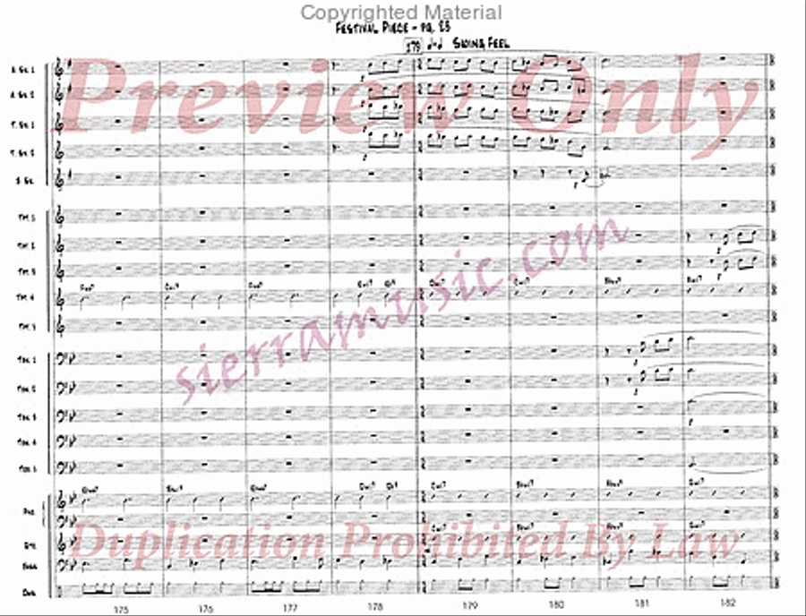 Festival Piece Big Band scores gallery preview page 24