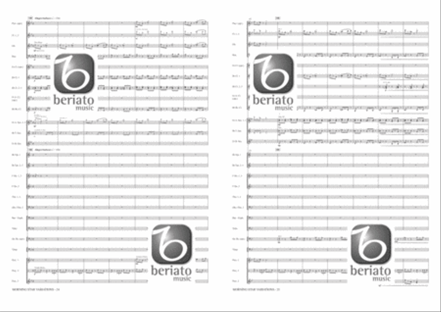 Morning Star Variations Concert Band scores gallery preview page 14