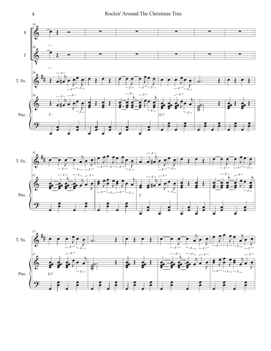 Rockin' Around The Christmas Tree Rockin' Around The Christmas Tree Tenor Voice scores gallery preview page 4