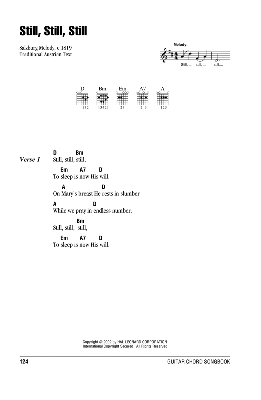 Still, Still, Still Easy Guitar scores gallery preview page 1