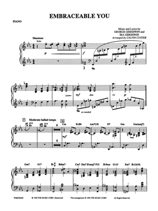 Embraceable You (featuring Flugelhorn Solo with Strings): Piano Accompaniment