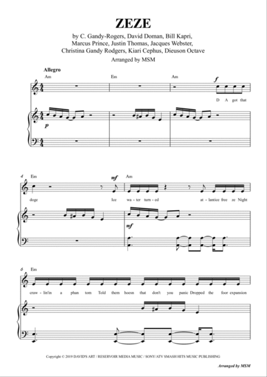 I'm Fine (feat. Travis Scott) Voice scores gallery preview page 3