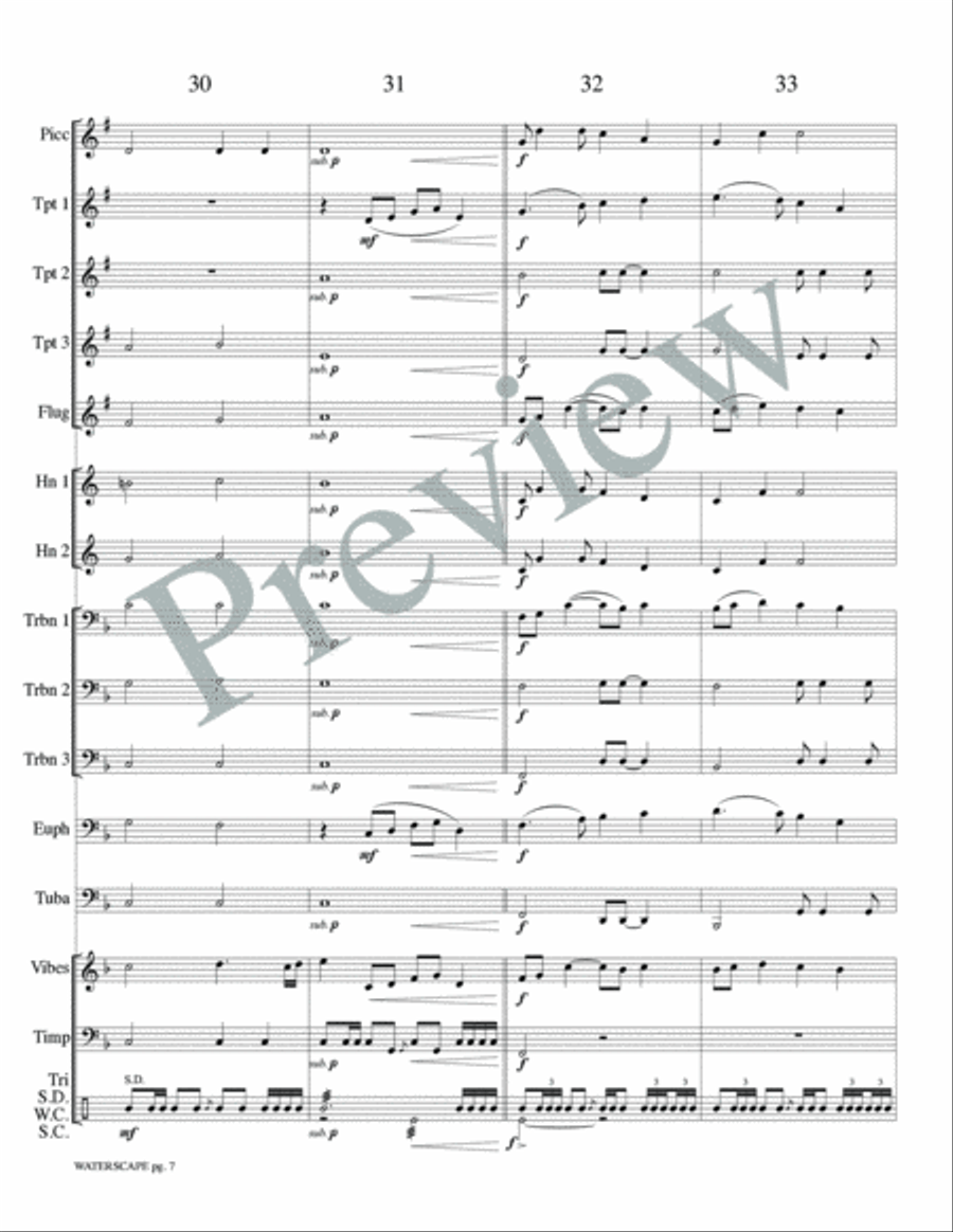Waterscape Small Ensemble scores gallery preview page 9