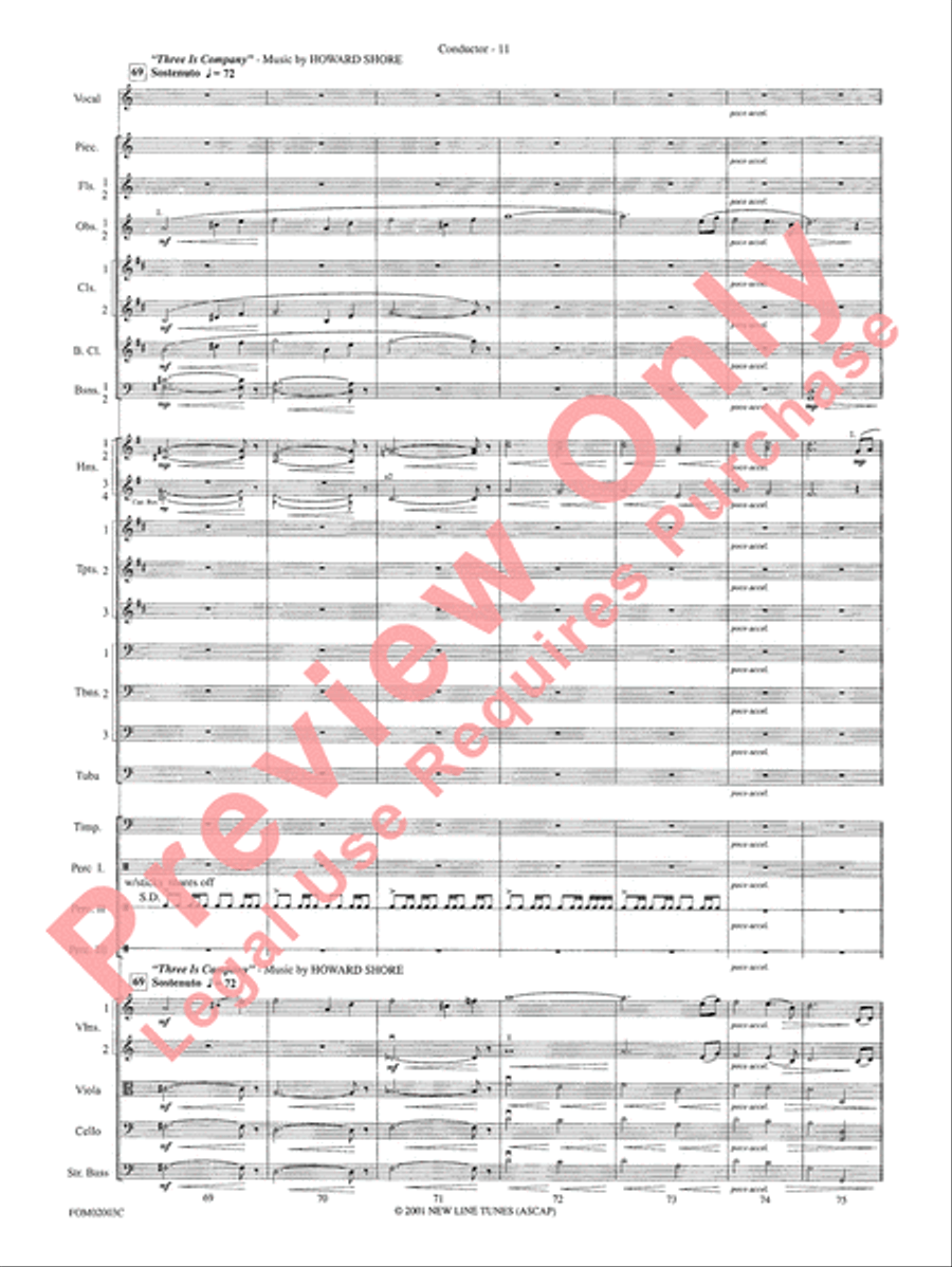 Symphonic Suite from The Lord of the Rings (The Fellowship of the Ring) - Conductor Full Orchestra scores gallery preview page 13