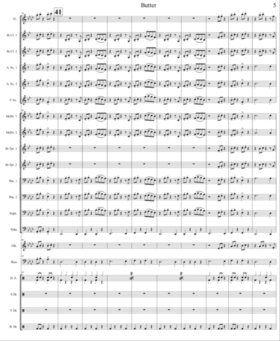 Butter Marching Band scores gallery preview page 5