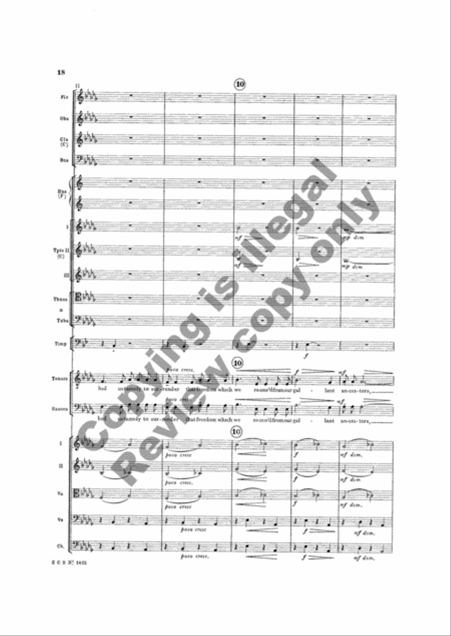 The Testament of Freedom (Additional Orchestra Score) Choir scores gallery preview page 31