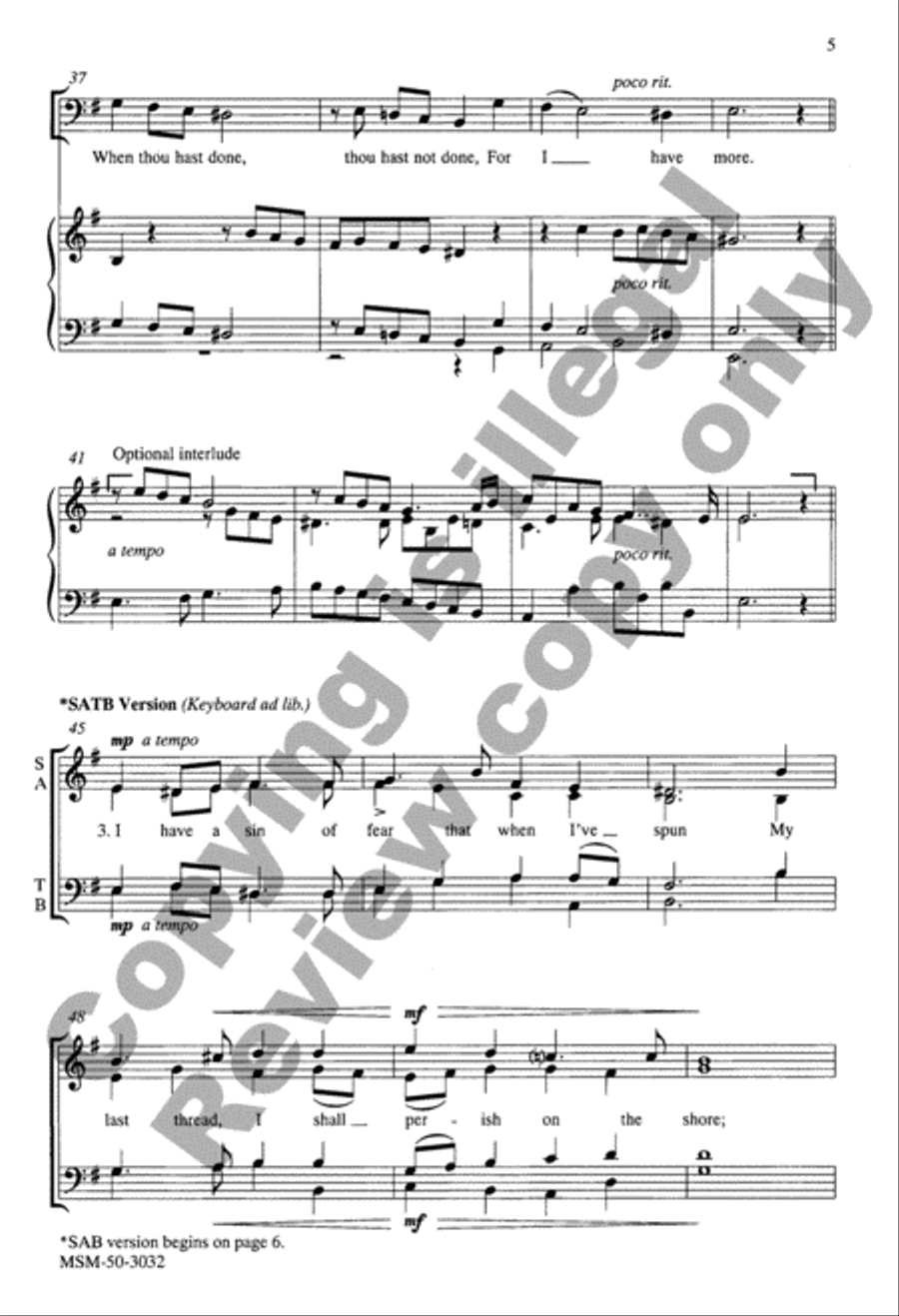 Wilt Thou Forgive That Sin 4-Part scores gallery preview page 5