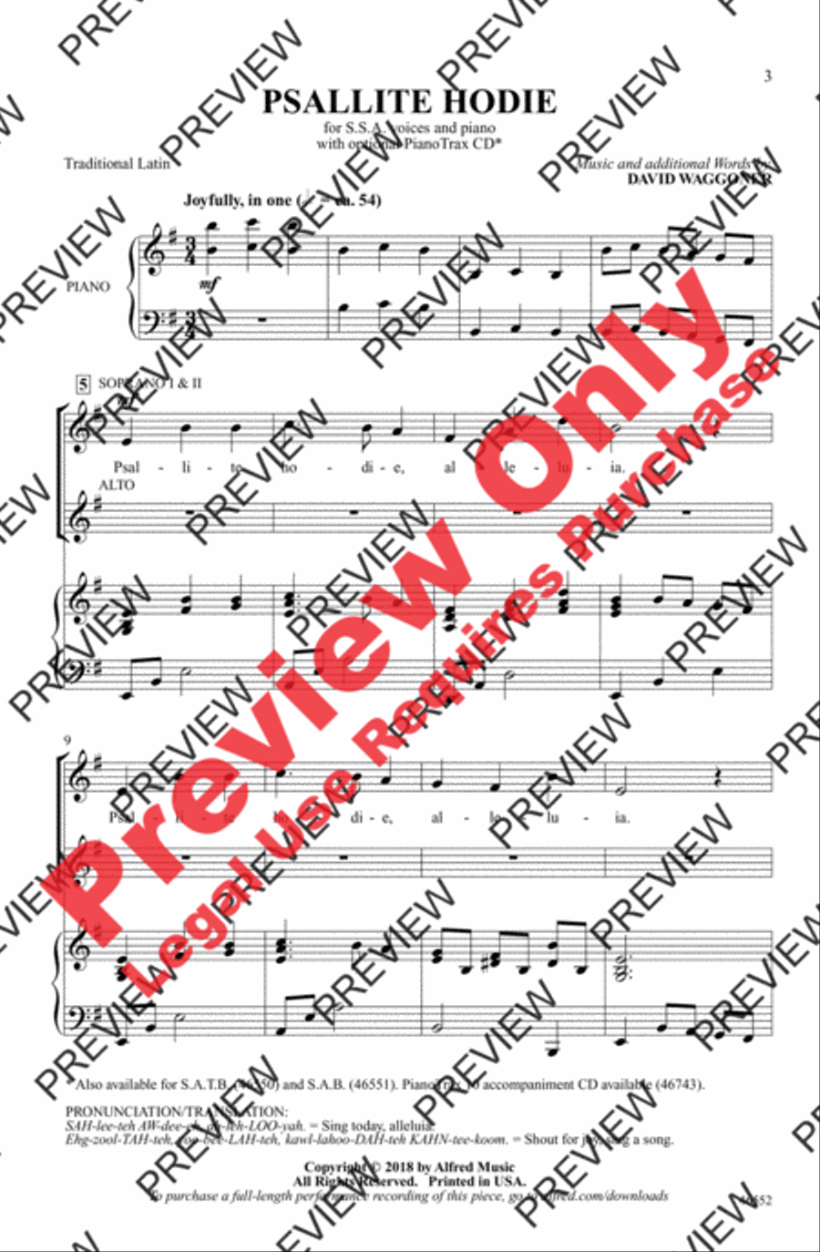 Psallite Hodie SSAA scores gallery preview page 2