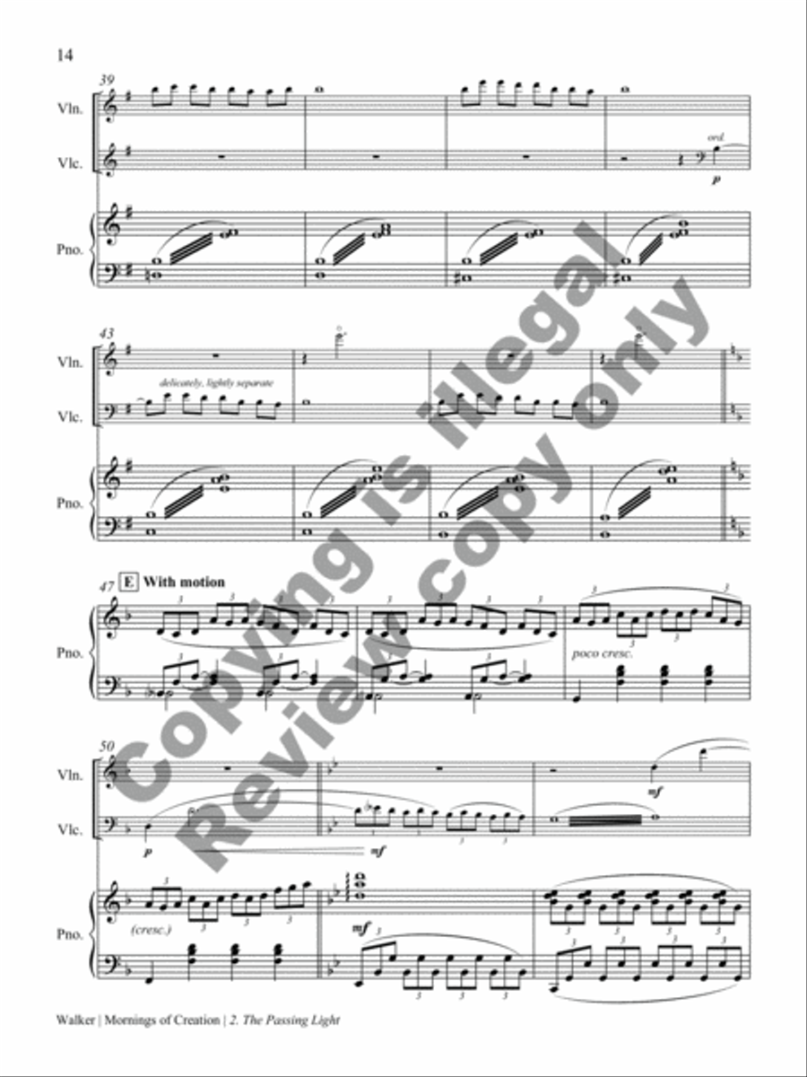 Mornings of Creation Piano Trio scores gallery preview page 10
