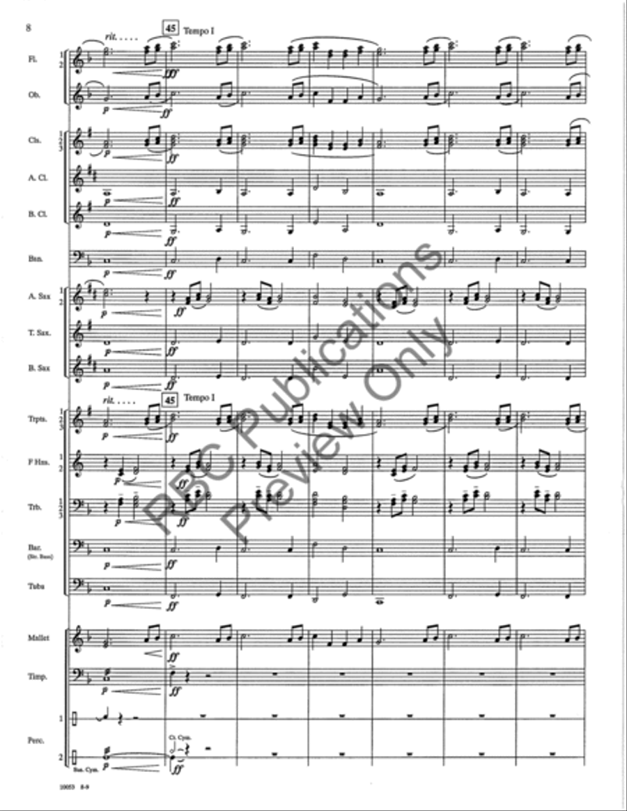 Lyrico For Winds Concert Band scores gallery preview page 11