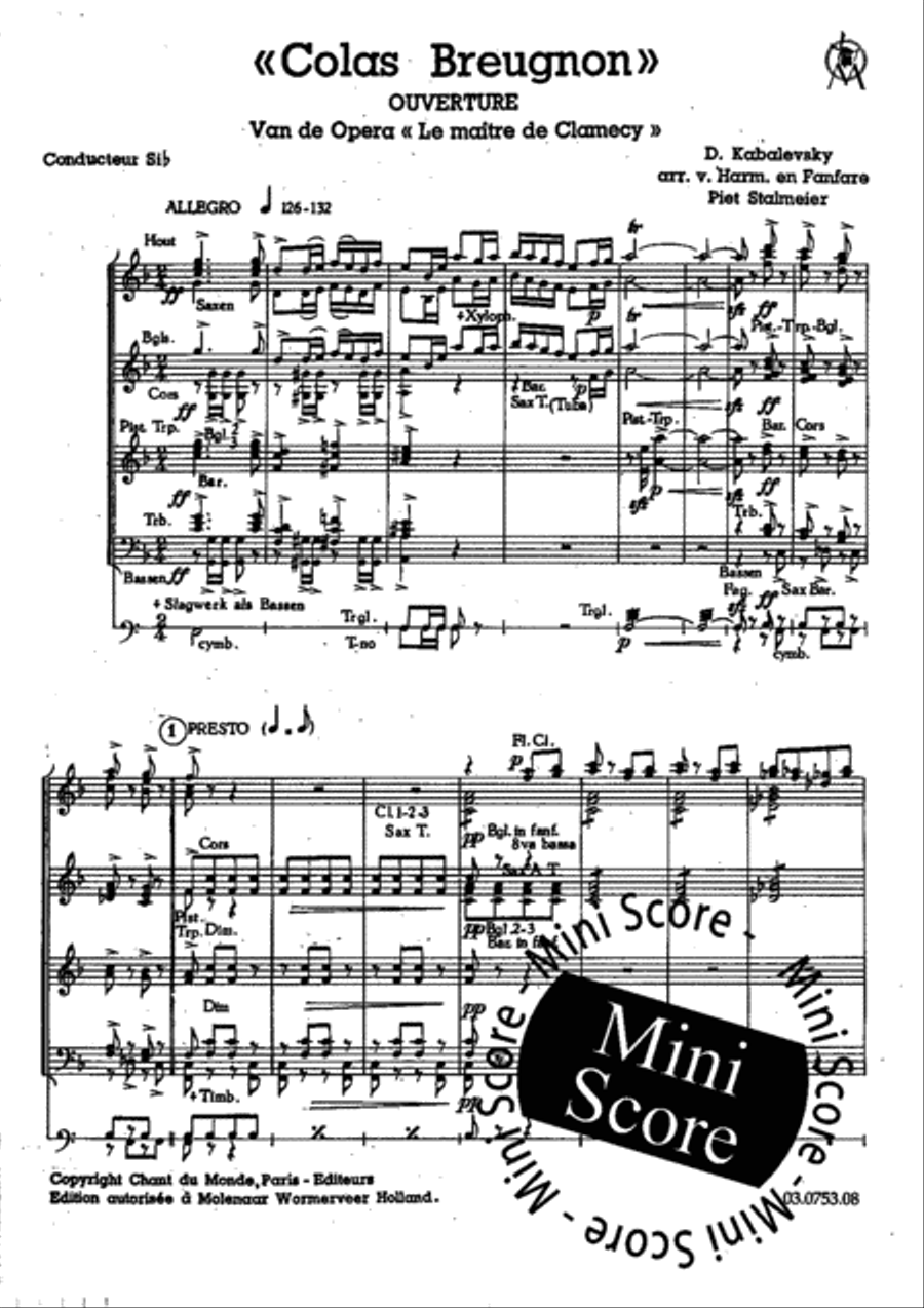 Colas Breugnon Colas Breugnon Concert Band scores gallery preview page 5