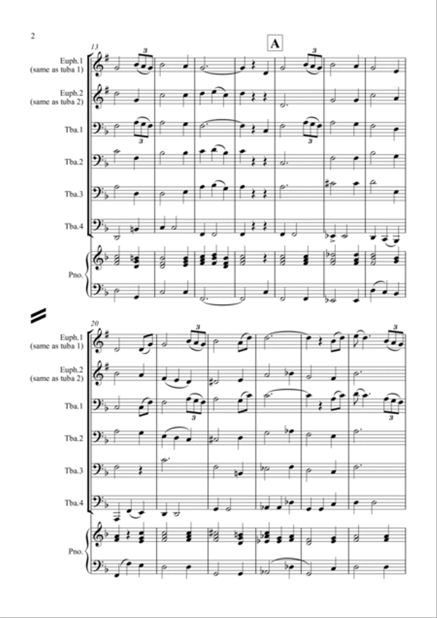 Amazing Grace for Tuba Quartet Amazing Grace for Tuba Quartet Tuba Quartet scores gallery preview page 2