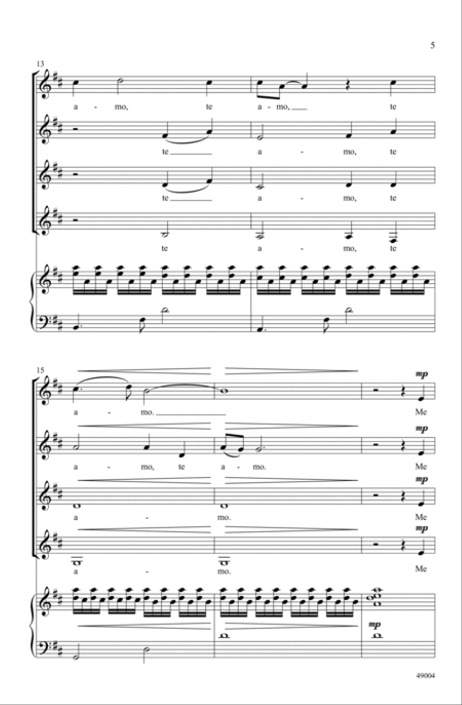 Aquí Te Amo Choir scores gallery preview page 4