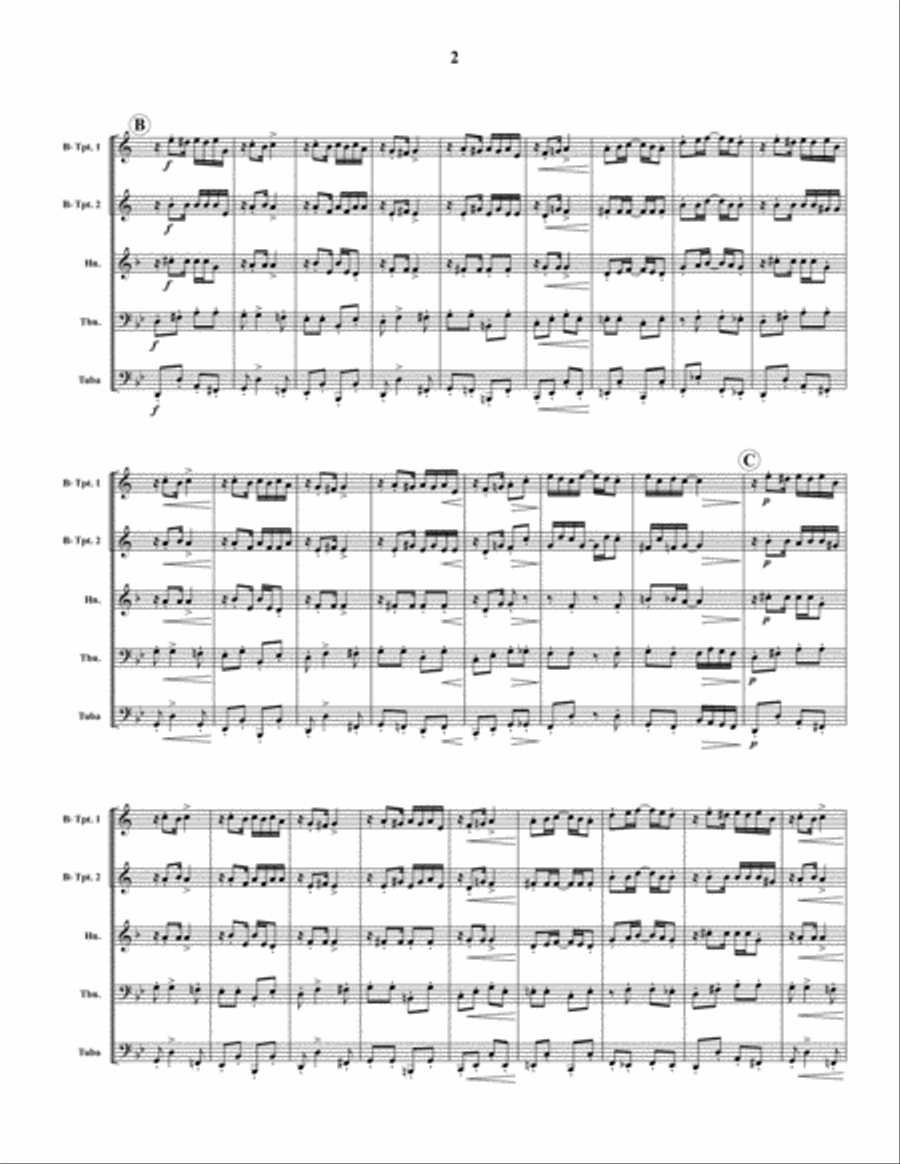 Boiled Egg Rag Brass Quintet scores gallery preview page 3