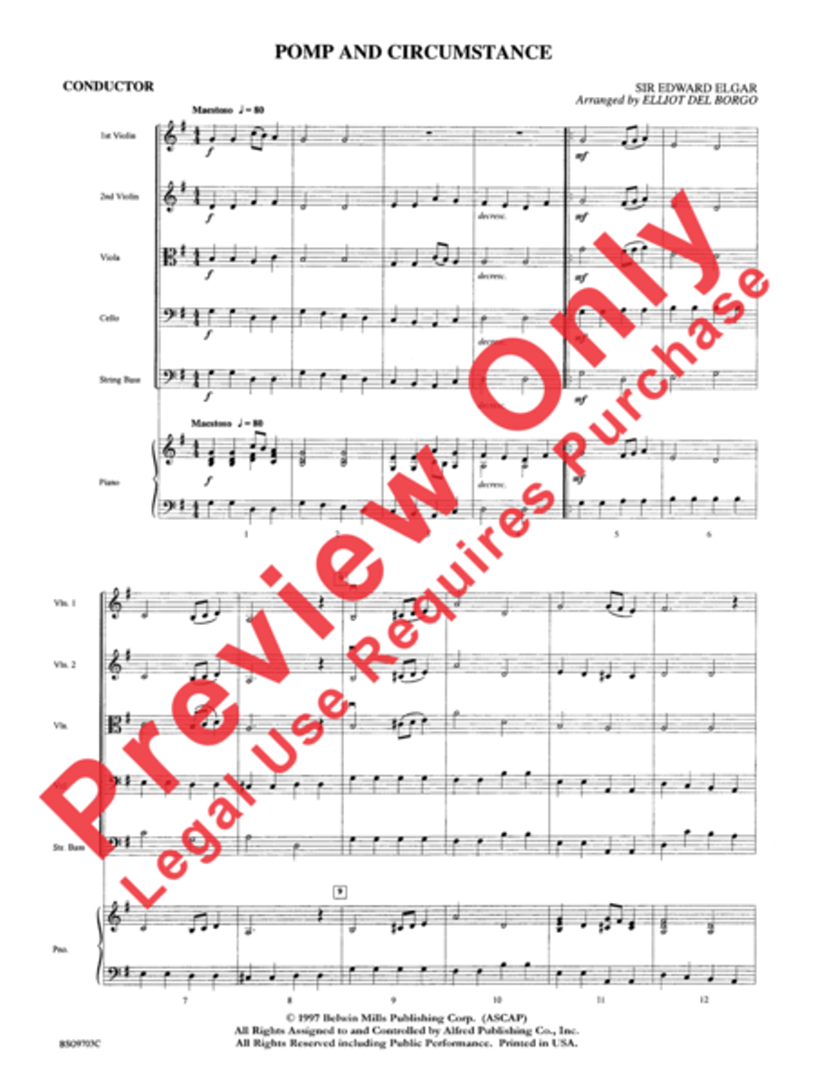 Pomp and Circumstance Pomp and Circumstance String Orchestra scores gallery preview page 3