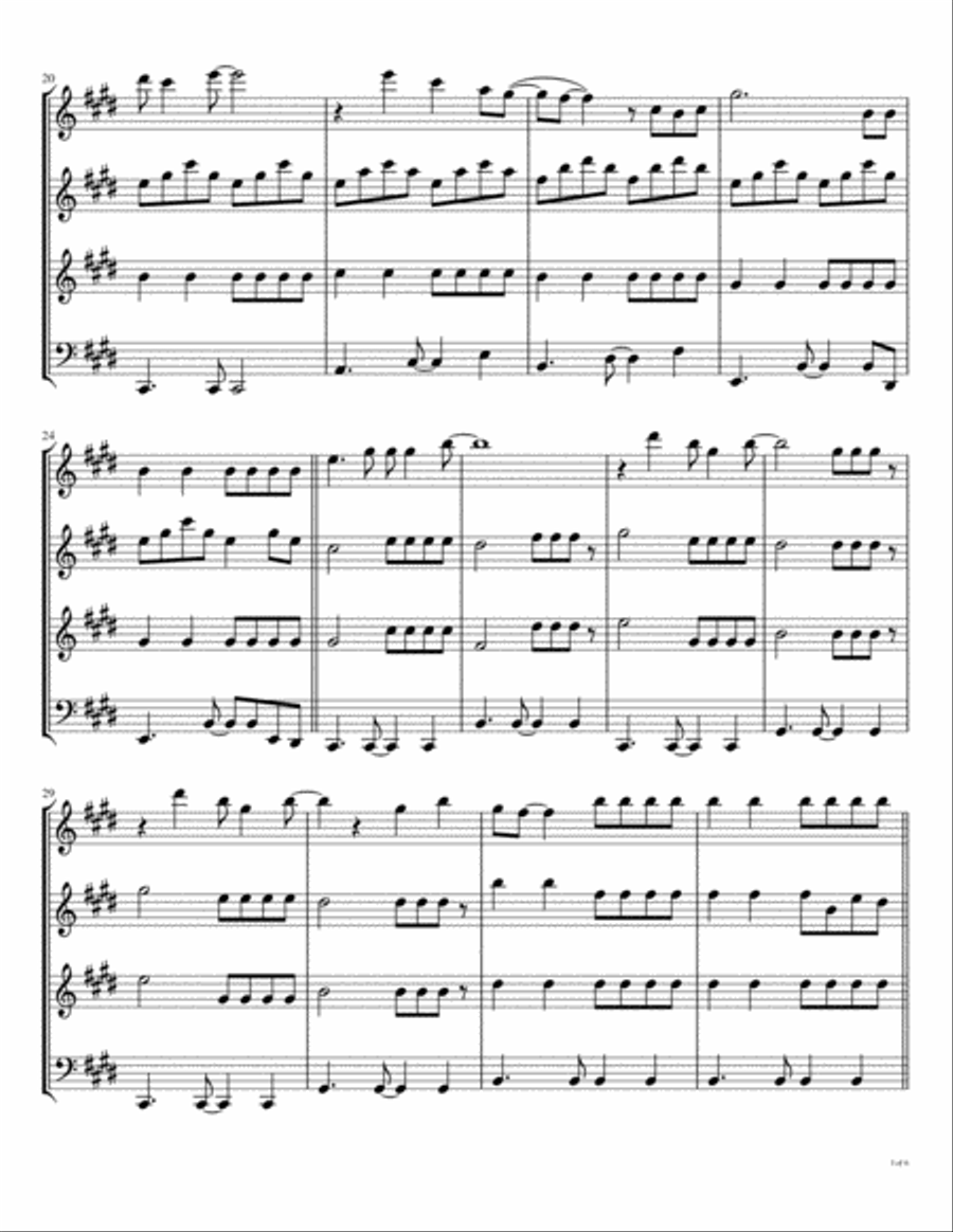 And I Love Her And I Love Her Woodwind Quartet scores gallery preview page 4