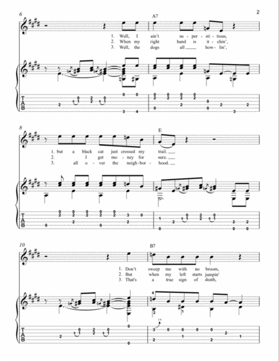 I Ain't Superstitious Guitar scores gallery preview page 2