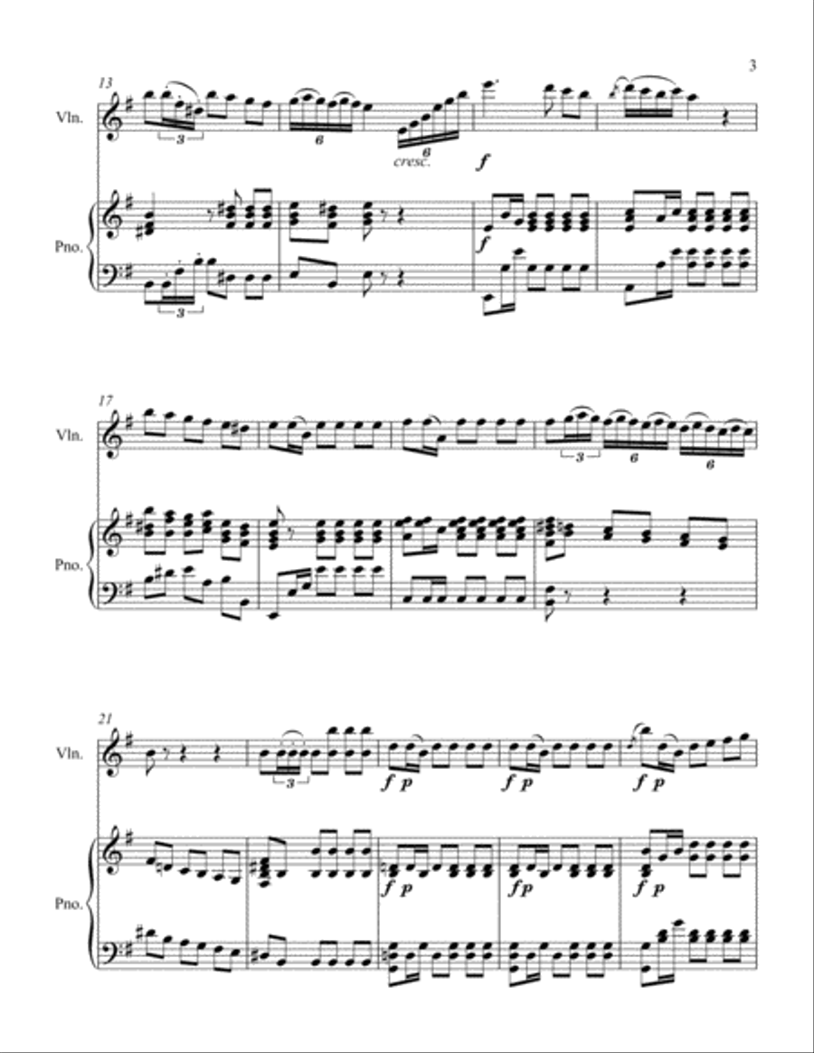 Bolero Violin Solo scores gallery preview page 3