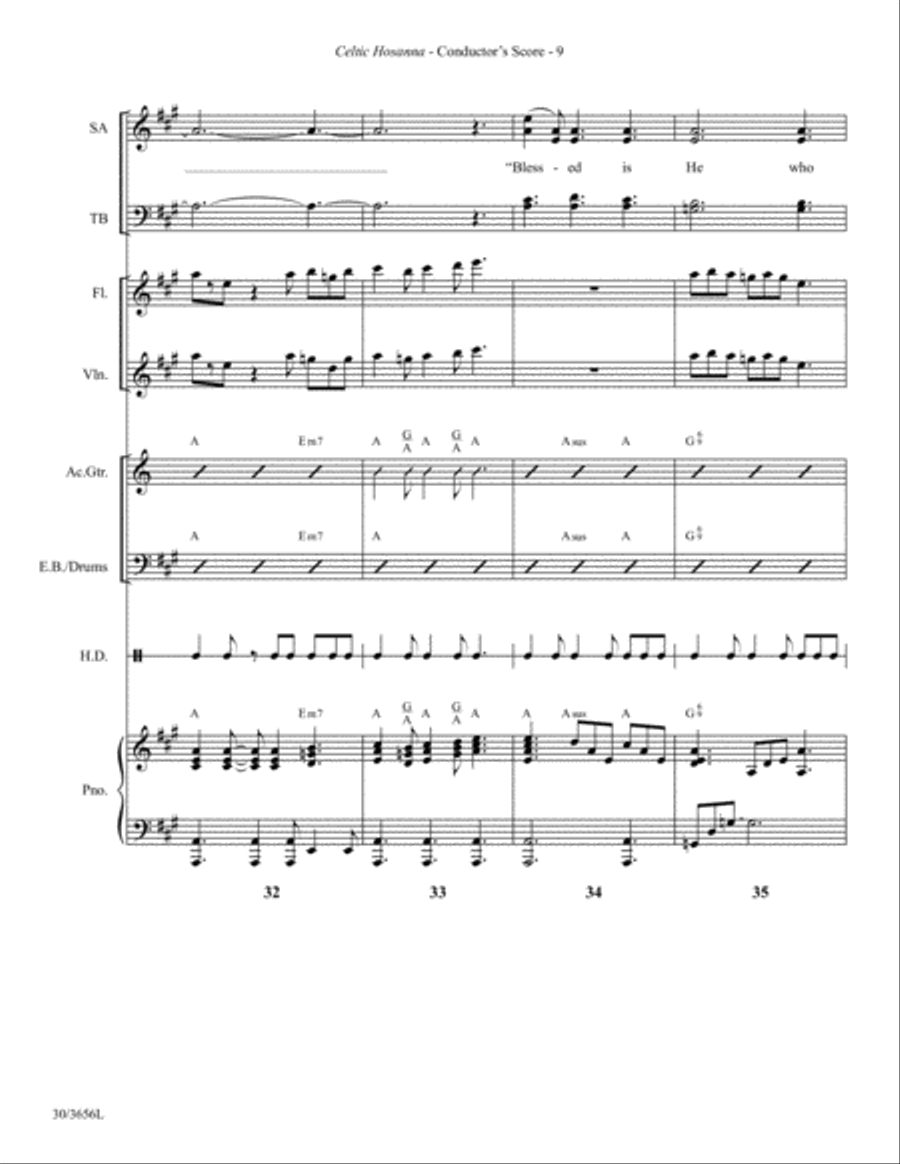 Celtic Hosanna - Instrumental Ensemble Score and Parts Choir scores gallery preview page 11