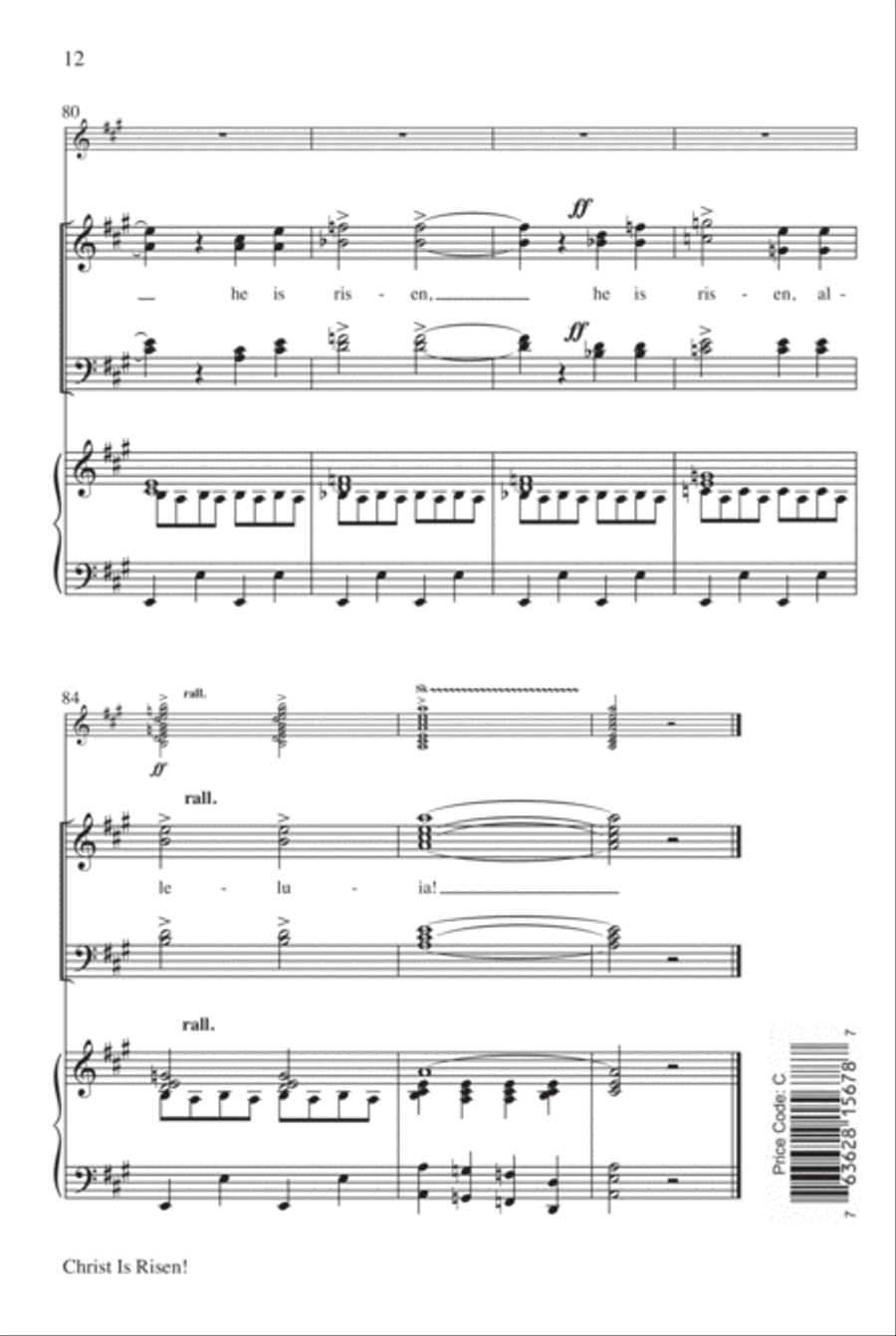 Christ Is Risen! 4-Part scores gallery preview page 13