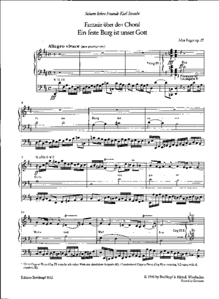 Fantasia on the Choral "Ein feste Burg ist unser Gott" Op. 27