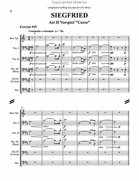 Ring of the Nibelung compilation of Excerpts for Low Brass