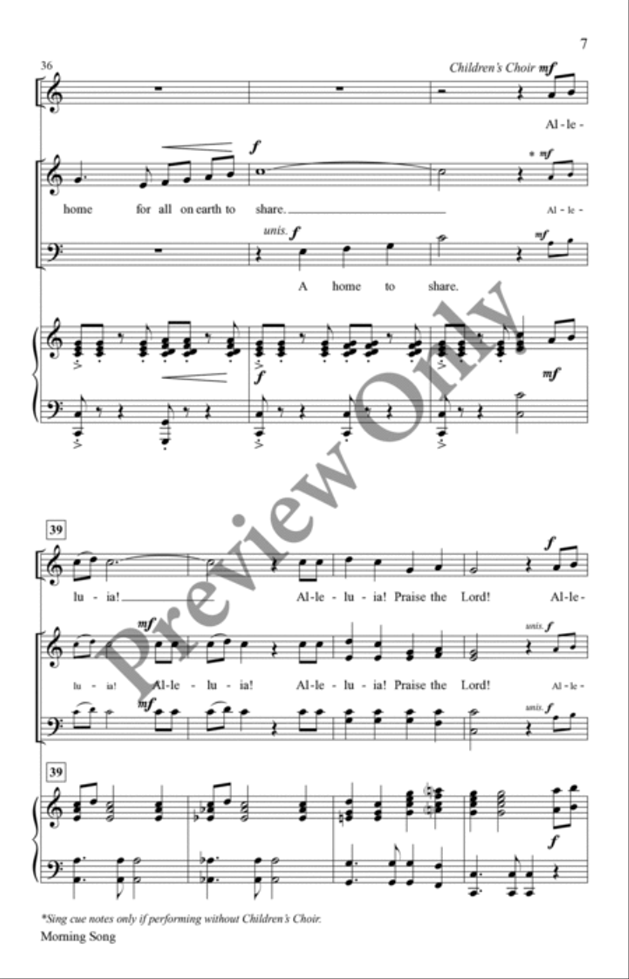Morning Song 4-Part scores gallery preview page 6